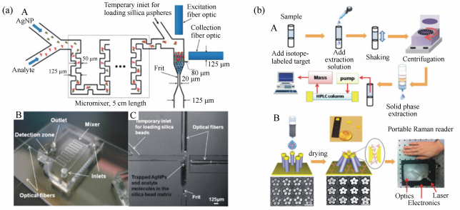 光流控SERS微系統(tǒng)示意圖
