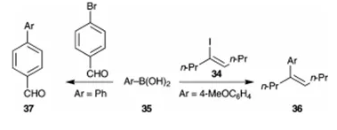 方案16 Suzuki-Miyaura硼酸偶聯(lián)